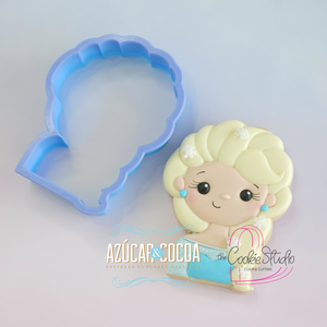 Cortador de Galleta Cara Princesa Elsa