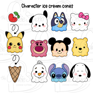 Set Helado SV Personajes - STL FILE DIGITAL PRODUCT