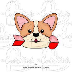 Cortador de Galleta Corgi Cupido